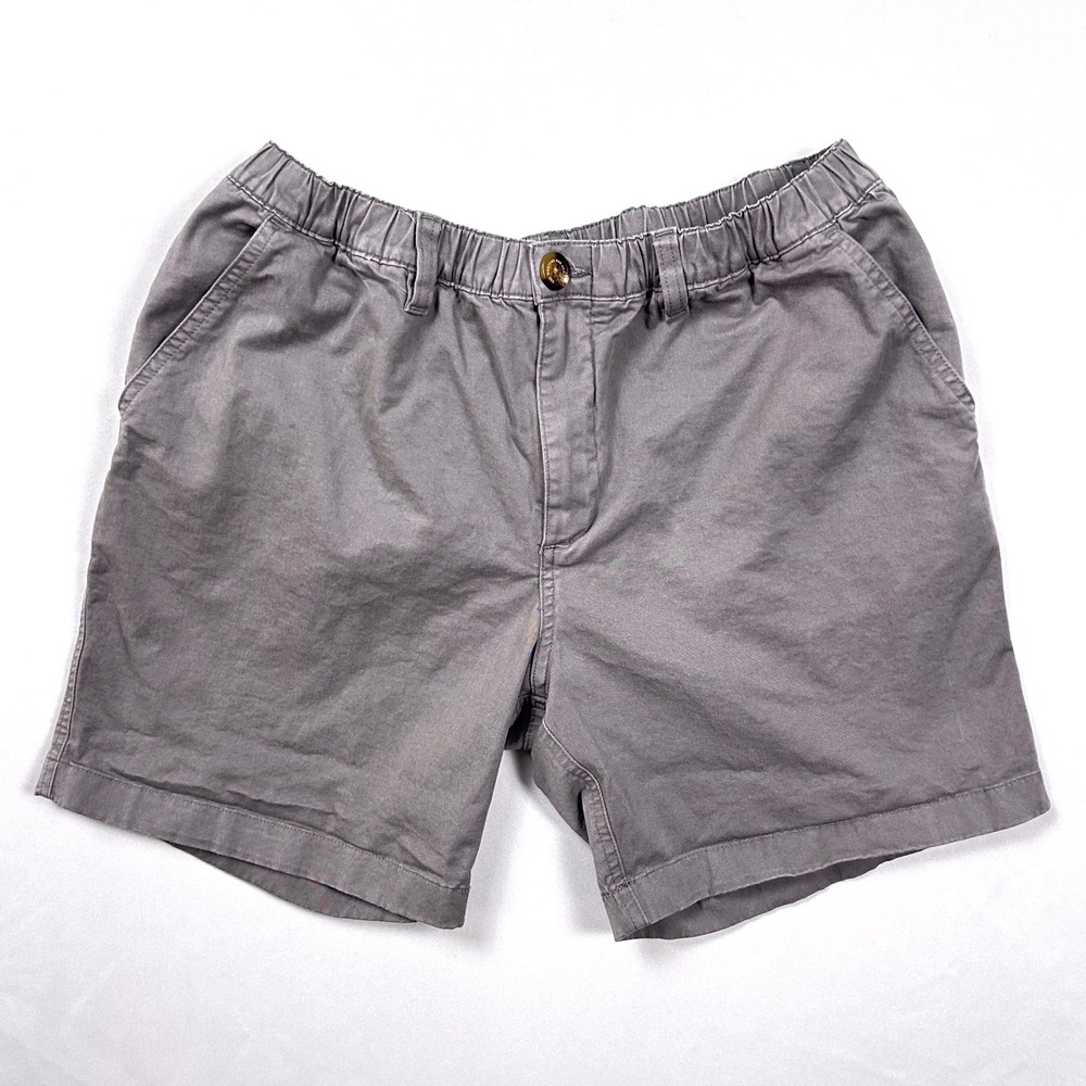 Chubbies Originals Shorts Mens Large 7" Inseam Coastal Stretch Casual Gray